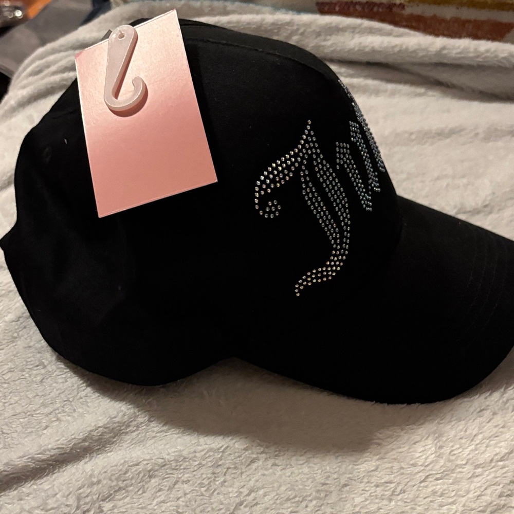 Juicy Couture Black SnapBack Cap with Rhinestone Logo BRAND NEW WITH TAGS - Picture 8 of 13